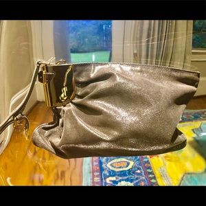 Soft Metallic Jimmy Choo clutch
